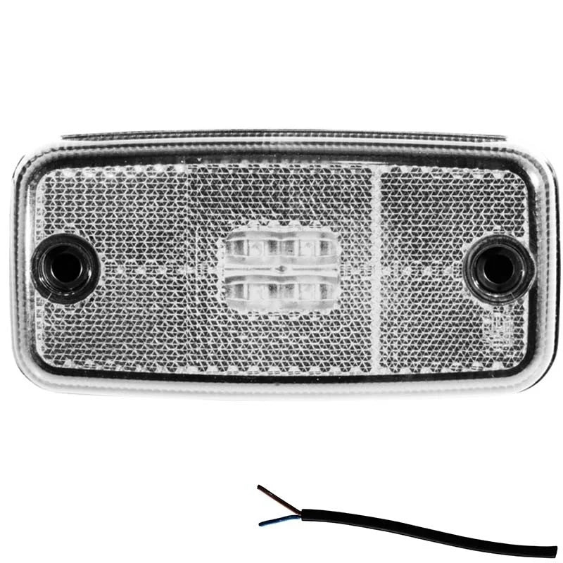 LED markeringslicht wit 12-36V 0,5m. kabel | M10MV-600W