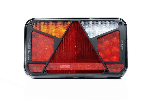 Links | LED achterlicht met kentekenlicht Canbusproof | 12v | 6-functies 6-PIN | VC-4511B6CAN