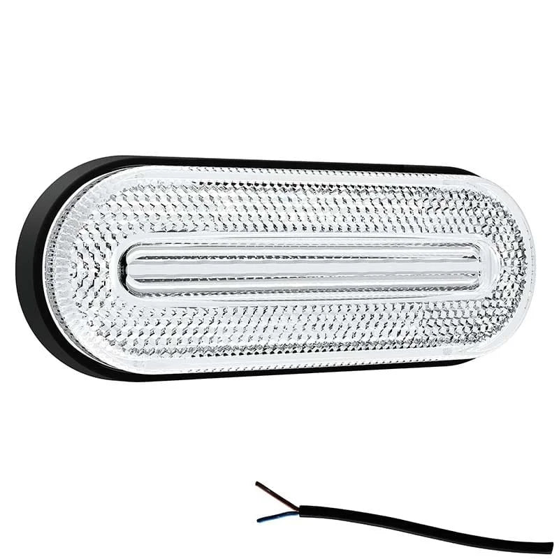 LED markeringslicht wit | 12-24v | 50cm. kabel | M10MV-700W