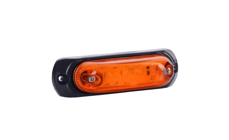 LED markeringslicht amber met beugel | 12-24v | 50cm. kabel | MV-4090A