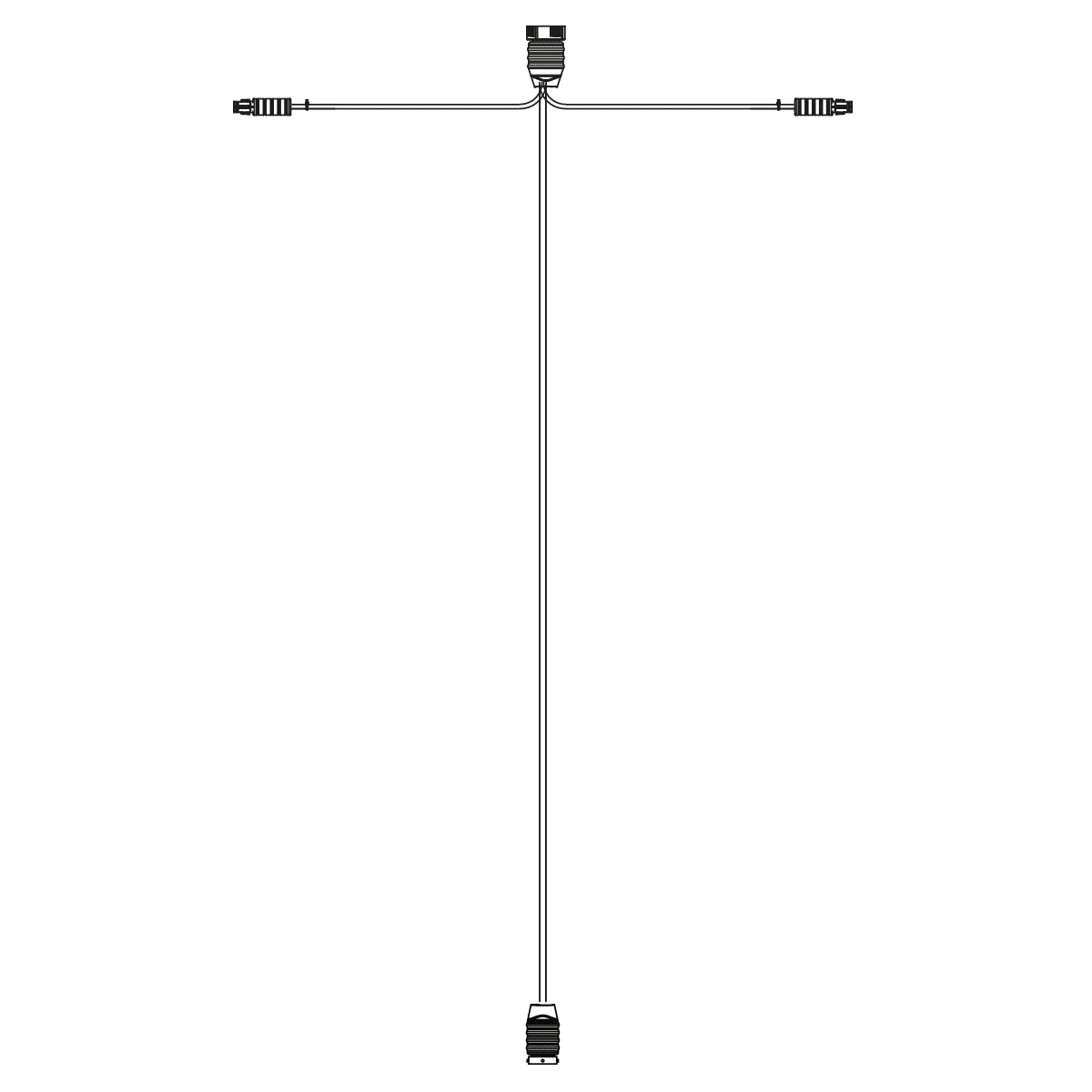 Hoofdkabel 15m | incl zij-kabel | 10-aderig | 2x 15P Bajonet