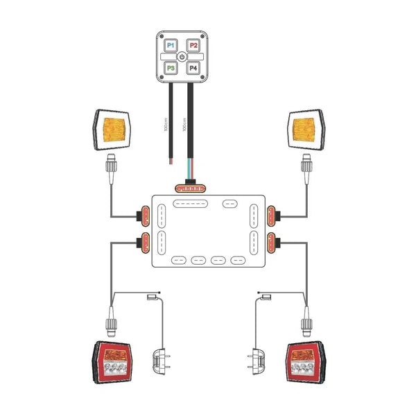 Minigraver verlichtingsset 12/24v incl. controlunit - PS-250KIT