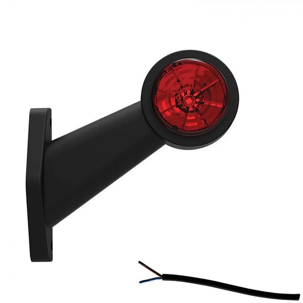 Rechts | LED breedtelamp | schuine steel | 12-36v | 20cm. kabel | M10BV-302RW