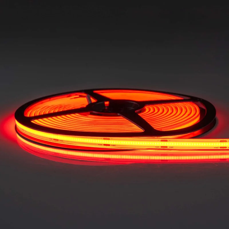 LED strip op rol 5m | 12v | Neon-effect | rood | IP68