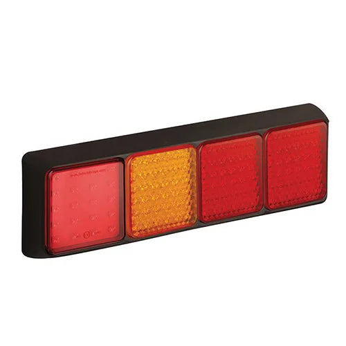 LED achterlicht met zwarte rand | 12-24v | 40cm. kabel | 100BFARRME