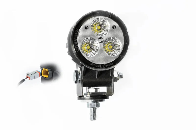 LED werklamp rond 1200lm, 12W, 12-24v, ingebouwde DT-connector | WF-1112DT