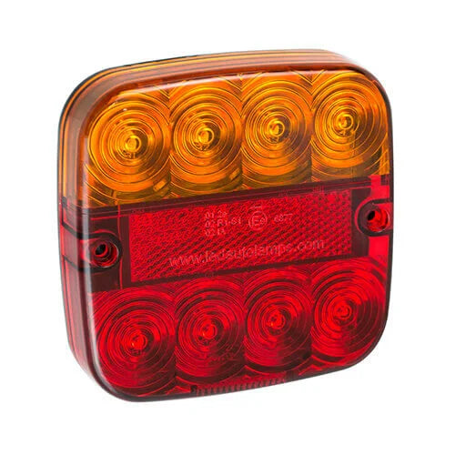 LED compact achterlicht met kentekenverlichting | 12v | 50cm. kabel | 99ARL