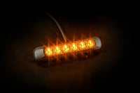 R65 LED flitser 6 LED's Dark Amber 10 - 30V | S10F6200DA