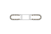 LED flitsbalk amber | 13 serie | ECE-R65 amber | transparant | 1000mm | 24 LED's | 13-00004-E