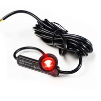 LED markeerlicht rood met R65 flitser 12-24v 200cm kabel