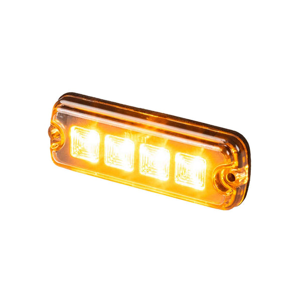 LED R65 Flitser 4-LED amber 12-24v 200cm kabel