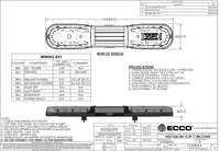 LED flitsbalk amber | 13 serie | ECE-R65 amber | transparant | 1000mm | 24 LED's | 13-00004-E