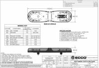 LED flitsbalk amber | 13 serie | ECE-R65 amber | transparant | 770mm | 16 LED's | 13-00010-E