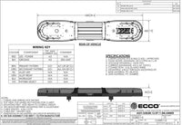 LED flitsbalk amber | 13 serie | ECE-R65 amber | 1000mm | 16 LED's | 13-00011-E