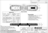 LED flitsbalk amber | 13 serie | ECE-R65 amber | transparant | wit midden | 1000mm | 24 LE | 13-01002-E
