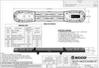 LED flitsbalk amber | 13 serie | ECE-R65 amber | transparant | wit midden | 1250mm | 24 LE | 13-01008-E