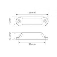 LED markeerlicht wit 12v (set van 2)