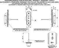 LED Zij-markeringslicht met knipperlicht CAT5 12-24v 50cm kabel | MZK-3760A