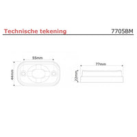Clearance lamp | 9-30v | zwart | 7705BM