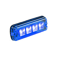 LED R65 Flitser 4-LED blauw 12-24v 200cm kabel