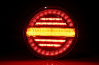 LED achterlicht, rond met dynamisch knipperlicht 12-24v 4m. kabel