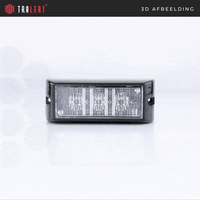 LED flitser 3 LED's | blauw | 12-24v | LED3DVB