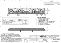 60 serie | R65 LED flitsbalk amber | 12v | 4 LED | 1372mm. | 60-00429-V