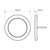 Ultraplatte LED interieurverlichting | chroom | 12v | warm wit licht | 7515C-WW