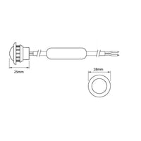 LED decoratielicht blauw | 12-24v | 20cm. kabel | 181BME