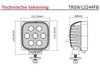 LED werklamp | 2800 lumen | 9-36v | TRSW12244FB