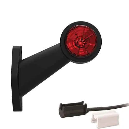 Rechts | LED breedtelamp | schuine steel | 12-36v | 1,5mm². connector | M10BV-322RW
