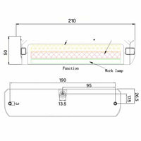 LED ADR achterlicht top-montage incl. werklamp 12/24v, SS-conn