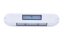 LED zij-werklamp + amber R65 flitser, 4000K, wit huis 12-24v | WFF-1210WA