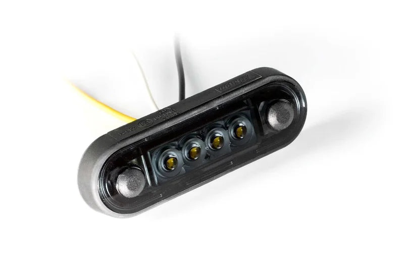 LED markeringslicht dark dual color wit-amber 12-24v 15cm kabel