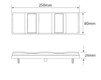 LED achterlicht zonder kentekenverlichting | 12-24v | 40cm. kabel | 250ARWM