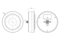 LED darklook achterlicht chrome 12-24v , 5-PIN's inbouw