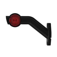 Rechts | LED breedtelamp met schuine steel | 12-36v | 20cm. kabel | M10BV-702RWA