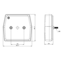 LED compact mistlicht | 12v | 100cm. kabel | VM-2220