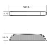 LED R65 flitser compact amber- rood 18-LED Dual 12-24v