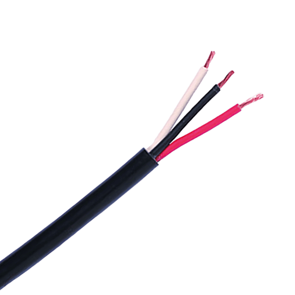 3-aderige kabel | 1,50mm² | zwart-rood-wit | 50m