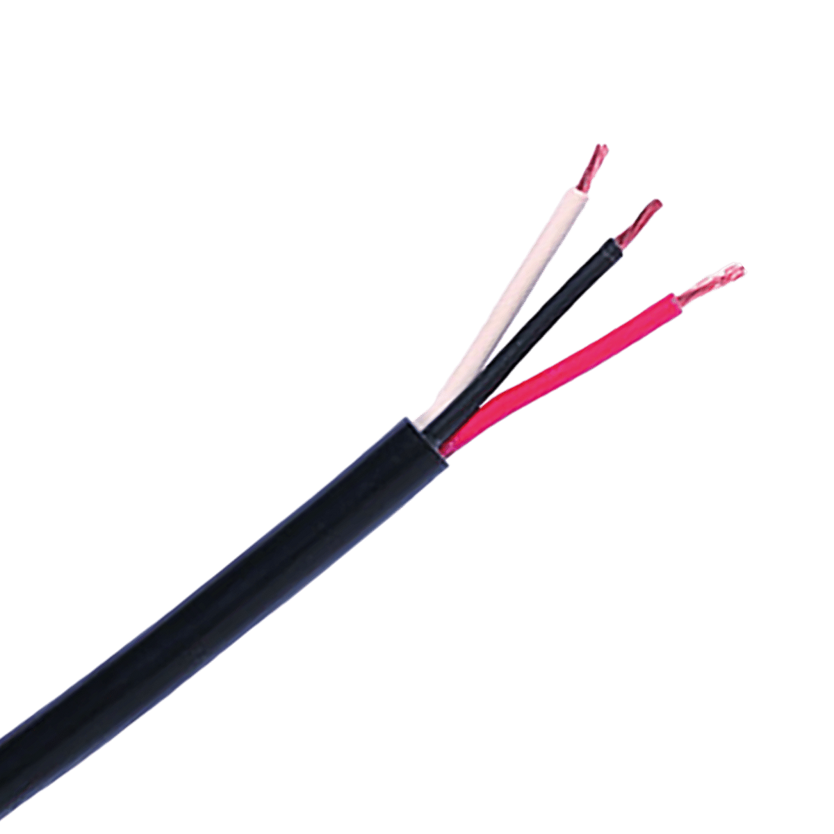 3-aderige kabel | 0,75mm² | zwart-rood-wit | 100m