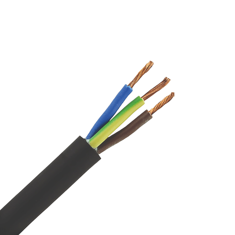 3-aderige kabel | 2,50mm² | blauw-bruin-geel|groen | 50m
