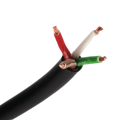 4-aderige kabel | 0,75mm² | bruin-rood-wit-groen | 50m