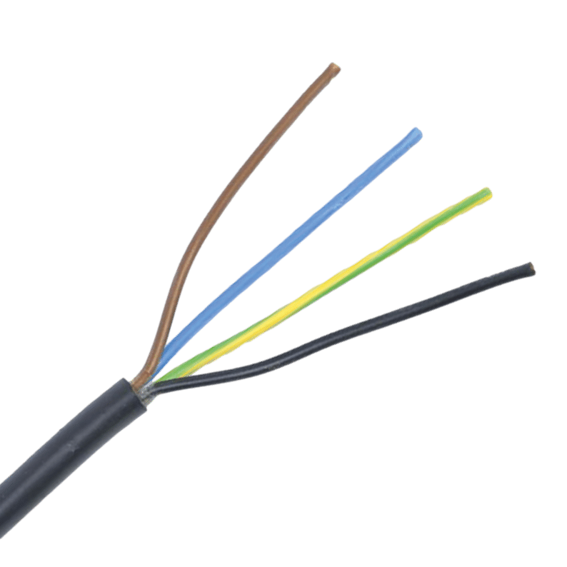 4-aderige kabel | 1,00mm² | zwart-bruin-blauw-geel|groen | 100m