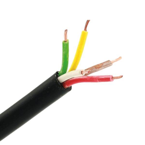 5-aderige kabel | 1,00mm² | bruin-rood-geel-groen-wit | 50m