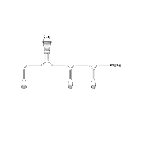 Y-kabel tbv 3 achterlichten (5-PIN) incl. zijkabel