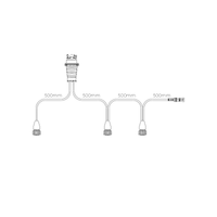 Y-kabel tbv 3 achterlichten (5-PIN) incl. zijkabel