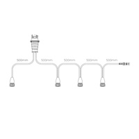 Y-kabel tbv 4 achterlichten (5-PIN) incl. zijkabel