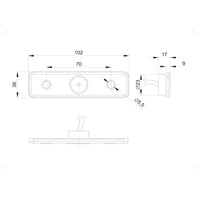 LED markeringslicht amber | 12-24v | 50cm. kabel | 1,5mm². connector | MV-2920A