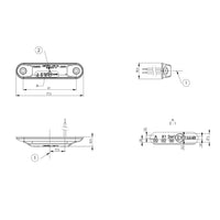 LED markeringslicht Rood | 12-24v | 50cm. kabel | MV-4400R